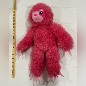Rare Pink Glitter Sloth Plush Build-A-Bear Workshop BAB Stuffed Animal 18”